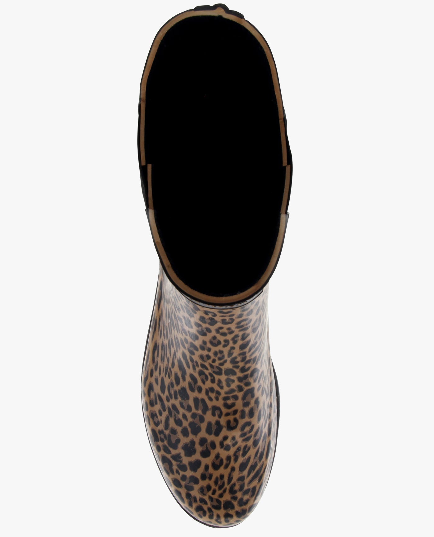 TOP VIEW  OF WOMENS PICCADILLY ANKLE RAINBOOT | ESO_NEW LEOPARD_204