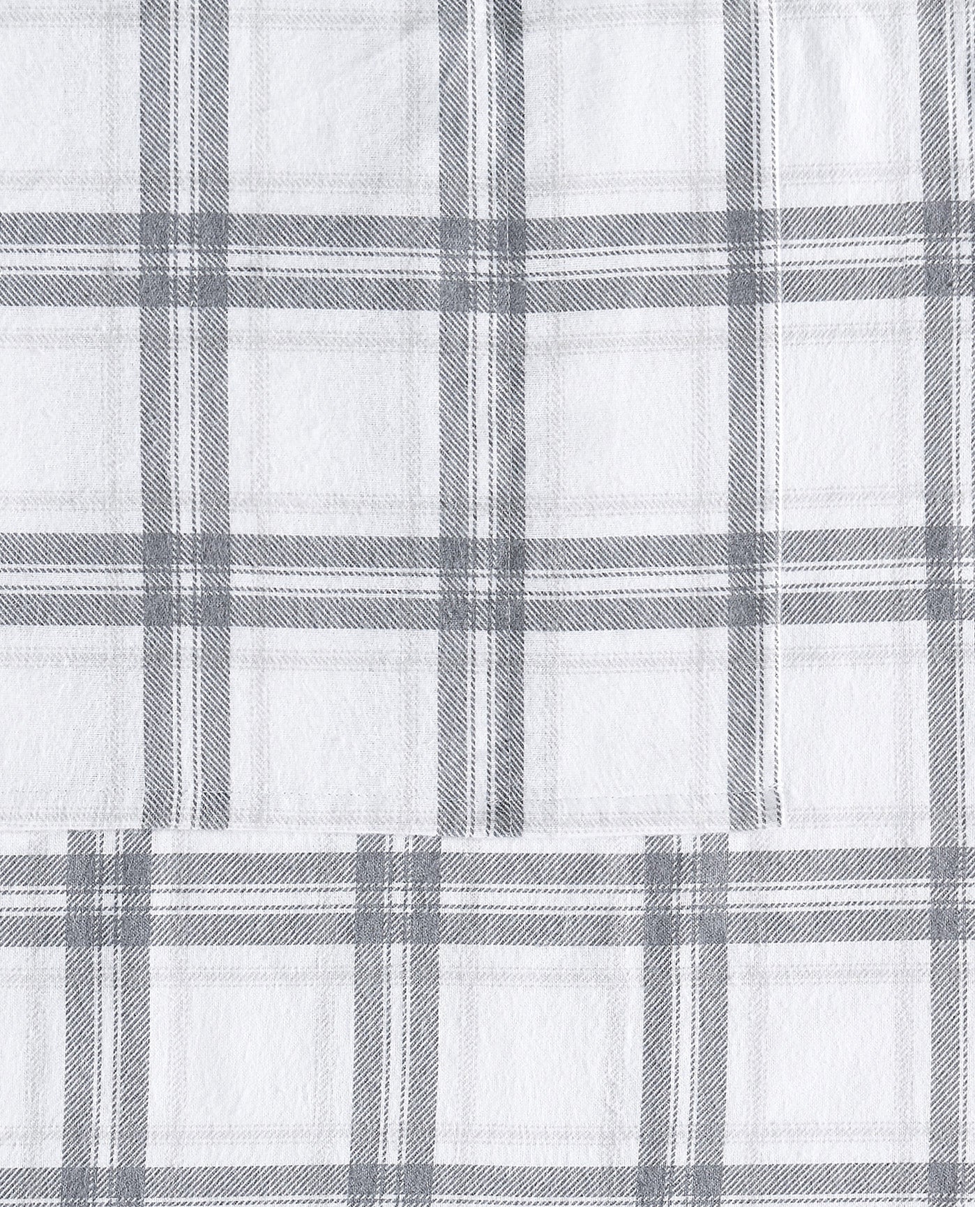ZOOM IMAGE OF FLANNEL SHEET SET | PEM-Grey Plaid-090