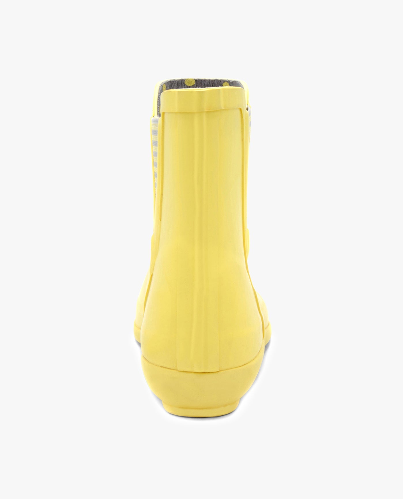 BACK VIEW  OF WOMENS PICCADILLY ANKLE RAINBOOT | ESO_YELLOW_703